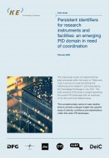 Persistent identifiers for research instruments and facilities: an emerging PID domain in need of coordination